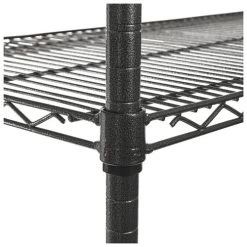 Alera ALESW604818BA NSF Certified 48 In. X 18 In. X 72 In. 4-Shelf Wire Shelving Kit With Casters - Black Anthracite -Tool Store alensw604818ba c