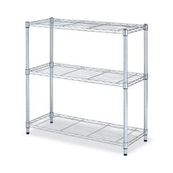 Alera ALESW833614SR 36 In. W X 14 In. D X 36 In. H Three-Shelf Residential Wire Shelving - Silver