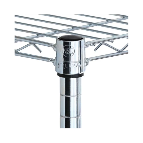 Alera ALESW833614SR 36 In. W X 14 In. D X 36 In. H Three-Shelf Residential Wire Shelving - Silver 2 Alera ALESW833614SR 36 In. W X 14 In. D X 36 In. H Three-Shelf Residential Wire Shelving - Silver - Image 2