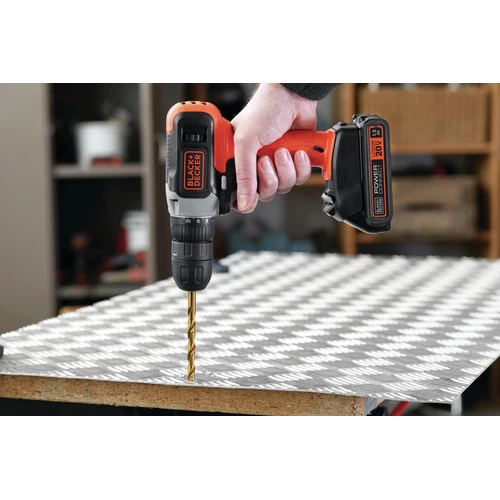 Black & Decker BCD702C1 20V MAX Brushed Lithium-Ion 3/8 In. Cordless Drill Driver Kit (1.5 Ah) 10 Black & Decker BCD702C1 20V MAX Brushed Lithium-Ion 3/8 In. Cordless Drill Driver Kit (1.5 Ah) - Image 10