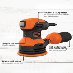 Black & Decker BDERO200AEV 2.4 Amp 5 In. Corded Random Orbit Sander 10 Black & Decker BDERO200AEV 2.4 Amp 5 In. Corded Random Orbit Sander -Tool Store bdknbdero200aev c