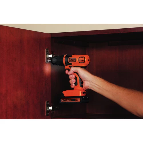 Black & Decker LDX120C 20V MAX Lithium-Ion 3/8 In. Cordless Drill Driver Kit (1.5 Ah) 8 Black & Decker LDX120C 20V MAX Lithium-Ion 3/8 In. Cordless Drill Driver Kit (1.5 Ah) - Image 8