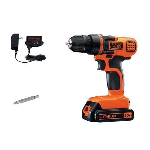Black & Decker LDX120C 20V MAX Lithium-Ion 3/8 In. Cordless Drill Driver Kit (1.5 Ah) 1 Black & Decker LDX120C 20V MAX Lithium-Ion 3/8 In. Cordless Drill Driver Kit (1.5 Ah)