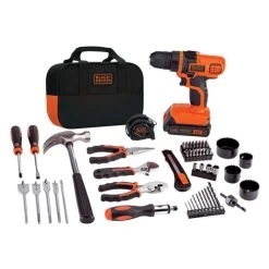 Black & Decker LDX120PK 20V MAX Lithium-Ion 3/8 In. Cordless Drill Driver Kit With 68-Piece Project Set (3 Ah)