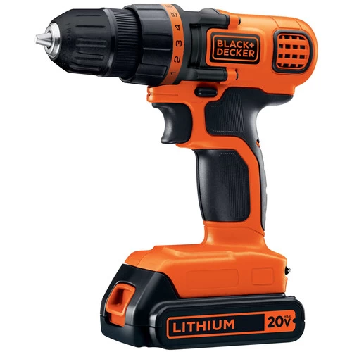 Black & Decker LDX120PK 20V MAX Lithium-Ion 3/8 In. Cordless Drill Driver Kit With 68-Piece Project Set (3 Ah) 3 Black & Decker LDX120PK 20V MAX Lithium-Ion 3/8 In. Cordless Drill Driver Kit With 68-Piece Project Set (3 Ah) - Image 3