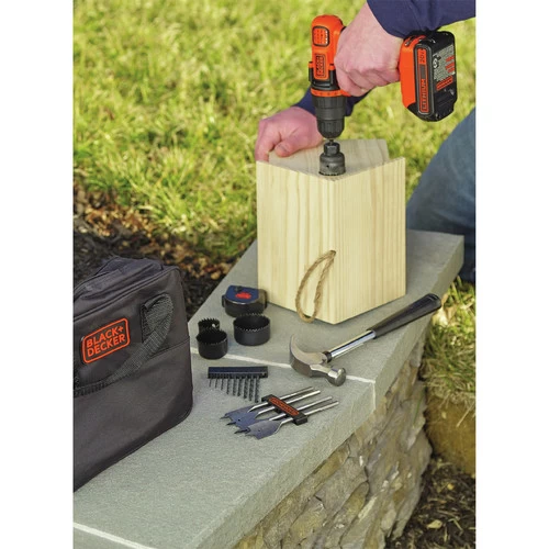 Black & Decker LDX120PK 20V MAX Lithium-Ion 3/8 In. Cordless Drill Driver Kit With 68-Piece Project Set (3 Ah) 14 Black & Decker LDX120PK 20V MAX Lithium-Ion 3/8 In. Cordless Drill Driver Kit With 68-Piece Project Set (3 Ah) - Image 14