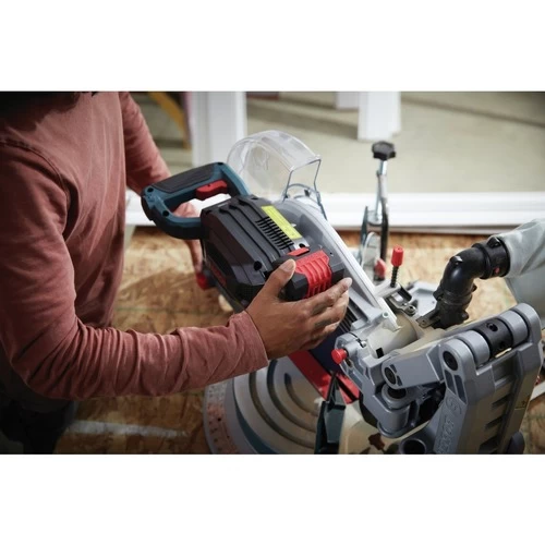 Bosch GCM18V-12GDCN14 18V PROFACTOR Brushless Lithium-Ion 12 In. Cordless Dual-Bevel Glide Miter Saw Kit (8 Ah) 10 Bosch GCM18V-12GDCN14 18V PROFACTOR Brushless Lithium-Ion 12 In. Cordless Dual-Bevel Glide Miter Saw Kit (8 Ah) - Image 10