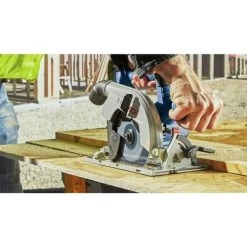 Bosch GKS18V-22B25 18V Brushless Lithium-Ion Blade-Right 6-1/2 In. Cordless Circular Saw Kit With 2 Batteries (4 Ah) -Tool Store bshngks18v 22b25 g
