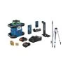 Bosch GRL4000-90CH 18V REVOLVE4000 Lithium-Ion Cordless Connected Self Leveling Green Beam Rotary Laser Kit (4 Ah) And 8 Cell Batteries