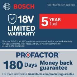 Bosch GWS18V-13PN 18V PROFACTOR Brushless Lithium-Ion 5 In. - 6 In. Cordless Angle Grinder With Paddle Switch (Tool Only) -Tool Store bshngws18v 13pn i