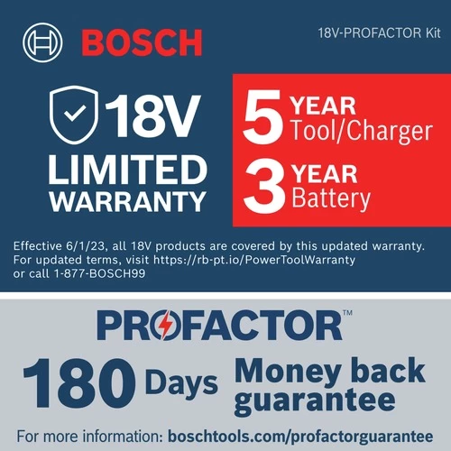 Bosch GWX18V-13CB14 18V PROFACTOR X-LOCK Brushless Lithium-Ion 5 - 6 In. Cordless Angle Grinder Kit With Slide Switch (8 Ah) 7 Bosch GWX18V-13CB14 18V PROFACTOR X-LOCK Brushless Lithium-Ion 5 - 6 In. Cordless Angle Grinder Kit With Slide Switch (8 Ah) - Image 7