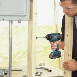 Factory Reconditioned Bosch 25618-02-RT 18V Lithium-Ion 1/4 In. Impact Driver With SlimPack Batteries -Tool Store bshr25618 02 rt f