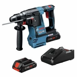 Factory Reconditioned Bosch GBH18V-26K25-RT 18V Brushless Lithium-Ion 1 In. Cordless SDS-Plus Bulldog Rotary Hammer Kit With 2 Batteries (4 Ah)