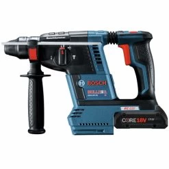 Factory Reconditioned Bosch GBH18V-26K25-RT 18V Brushless Lithium-Ion 1 In. Cordless SDS-Plus Bulldog Rotary Hammer Kit With 2 Batteries (4 Ah) -Tool Store bshrgbh18v 26k25 rt b