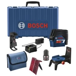 Factory Reconditioned Bosch GCL100-80C-RT 12V Max Lithium-Ion 100 Ft Cordless Cross-Line Laser With Plumb Points Kit (2 Ah)