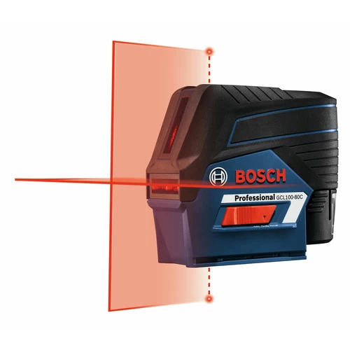 Factory Reconditioned Bosch GCL100-80C-RT 12V Max Lithium-Ion 100 Ft Cordless Cross-Line Laser With Plumb Points Kit (2 Ah) 4 Factory Reconditioned Bosch GCL100-80C-RT 12V Max Lithium-Ion 100 Ft Cordless Cross-Line Laser With Plumb Points Kit (2 Ah) - Image 4