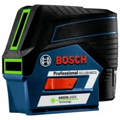 Factory Reconditioned Bosch GCL100-80CG-RT 12V Green-Beam Cross-Line Laser With Plumb Points -Tool Store bshrgcl100 80cg rt d