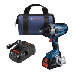 Factory Reconditioned Bosch GDS18V-740CB14-RT 18V PROFACTOR Brushless Lithium-Ion 1/2 In. Cordless Connected-Ready Impact Wrench Kit With Friction Ring (8 Ah)