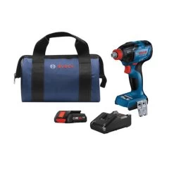 Factory Reconditioned Bosch GDX18V-1860CB15-RT 18V Freak Brushless Lithium-Ion 1/4 In. And 1/2 In. Cordless Connected-Ready Impact Driver Kit (4 Ah)