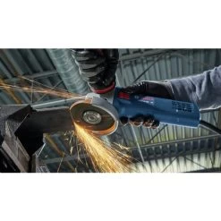 Factory Reconditioned Bosch GWS10-450-RT 120V 10 Amp 4-1/2 In. Corded Ergonomic Angle Grinder With Lock-On Switch -Tool Store bshrgws10 450 rt g