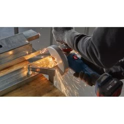 Factory Reconditioned Bosch GWS18V-13CN-RT PROFACTOR 18V Spitfire Connected-Ready Brushless Lithium-Ion 5 - 6 In. Cordless Angle Grinder With Slide Switch (Tool Only) -Tool Store bshrgws18v 13cn rt i