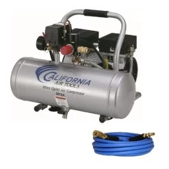 California Air Tools 2010AH 2 Gallon 1 HP Ultra Quiet And Oil-Free Aluminum Tank Air Compressor Hose Kit