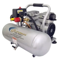 California Air Tools 2010ALFC 1 HP 2 Gallon Ultra Quiet And Oil-Free Aluminum Tank Hot Dog Air Compressor