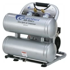 California Air Tools 4610AC 1 HP 4.6 Gallon Ultra Quiet And Oil-Free Aluminum Tank Twin Stack Air Compressor