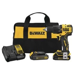 Dewalt DCD709C2 20V MAX ATOMIC Brushless Lithium-Ion Cordless Compact 1/2 In. Hammer Drill/Driver Kit (1.5 Ah)