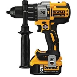 Dewalt DCD996P2 20V MAX XR Brushless Lithium-Ion 1/2 In. Cordless 3-Speed Hammer Drill Driver Kit With 2 Batteries (5 Ah) -Tool Store dewndcd996p2 b