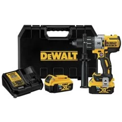 Dewalt DCD997CP2BT 20V MAX XR Brushless Lithium-Ion 1/2 In. Cordless Hammer Drill Driver Kit With 4 Batteries (5 Ah)