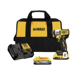 Dewalt DCF845D1E1 20V MAX XR Brushless 1/4 In. Cordless 3-Speed Impact Driver Kit