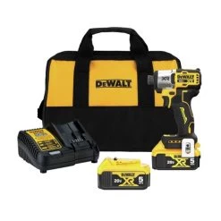 Dewalt DCF845P2 20V MAX XR Brushless Lithium-Ion Cordless 3-Speed 1/4 In. Impact Driver Kit (5 Ah)