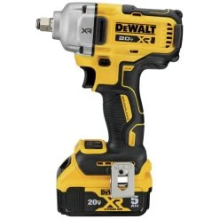 Dewalt DCF891P2 20V MAX XR Brushless Lithium-Ion 1/2 In. Cordless Mid-Range Impact Wrench Kit With Hog Ring Anvil And 2 Batteries (5 Ah) -Tool Store dewndcf891p2 b