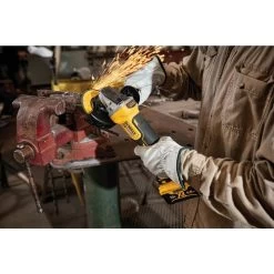 Dewalt DCG413R2 20V MAX XR Brushless Lithium-Ion 4-1/2 In. Cordless Paddle Switch Small Angle Grinder With Kickback Brake Kit With (2) 6 Ah Batteries -Tool Store dewndcg413r2 c
