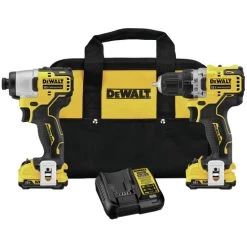 Dewalt DCK221F2 XTREME 12V MAX Cordless Lithium-Ion Brushless 3/8 In. Drill Driver And 1/4 In. Impact Driver Kit (2 Ah)