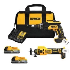 Dewalt DCK265E2 20V MAX Brushless Screwgun And Cutout Kit (1.7 Ah)
