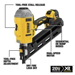 Dewalt DCN692M1 20V MAX XR Brushless Lithium-Ion Cordless 30 Degree Paper Collated Framing Nailer Kit (4 Ah) 29 Dewalt DCN692M1 20V MAX XR Brushless Lithium-Ion Cordless 30 Degree Paper Collated Framing Nailer Kit (4 Ah) -Tool Store dewndcn692m1 s