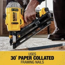 Dewalt DCN692M1 20V MAX XR Brushless Lithium-Ion Cordless 30 Degree Paper Collated Framing Nailer Kit (4 Ah) 32 Dewalt DCN692M1 20V MAX XR Brushless Lithium-Ion Cordless 30 Degree Paper Collated Framing Nailer Kit (4 Ah) -Tool Store dewndcn692m1 v