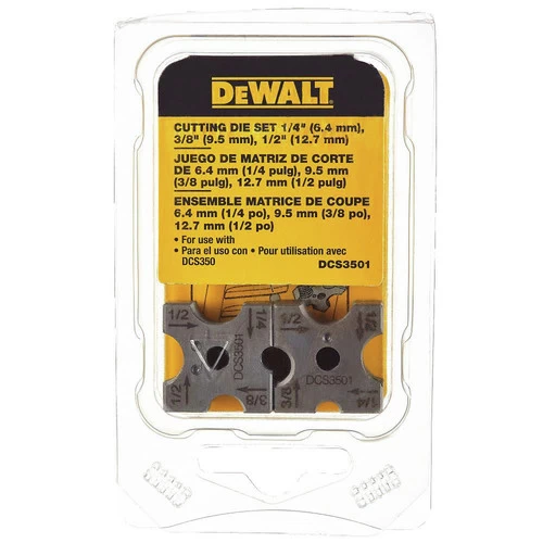 Dewalt DCS3501 1/4 In., 3/8 In., 1/2 In. Replacement Cutting Die Set 1 Dewalt DCS3501 1/4 In., 3/8 In., 1/2 In. Replacement Cutting Die Set