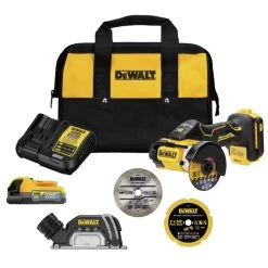 Dewalt DCS438E1 20V MAX XR Brushless Lithium-Ion 3 In. Cordless Cut-Off Tool Kit With POWERSTACK Compact Battery (1.7 Ah)