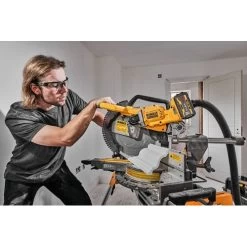 Dewalt DCS781X1 60V MAX Brushless Sliding Double Bevel Lithium-Ion 12 In. Cordless Miter Saw Kit (9 Ah) -Tool Store dewndcs781x1 l