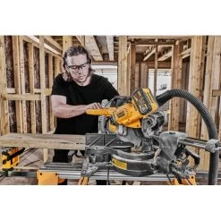 Dewalt DCS781X1 60V MAX Brushless Sliding Double Bevel Lithium-Ion 12 In. Cordless Miter Saw Kit (9 Ah) -Tool Store dewndcs781x1 m