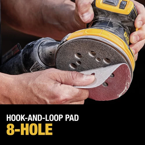 Dewalt DCW210D1 20V MAX XR Brushless Lithium-Ion Variable Speed 5 In. Cordless Random Orbital Sander Kit (2 Ah) 7 Dewalt DCW210D1 20V MAX XR Brushless Lithium-Ion Variable Speed 5 In. Cordless Random Orbital Sander Kit (2 Ah) - Image 7
