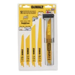 Dewalt DW4892 12-Piece Reciprocating Saw Blade Set With Telescoping Case -Tool Store dewndw4892 b