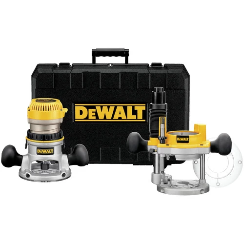 Dewalt DW618PK 2-1/4 HP EVS Fixed Base & Plunge Router Combo Kit With Hard Case 1 Dewalt DW618PK 2-1/4 HP EVS Fixed Base & Plunge Router Combo Kit With Hard Case