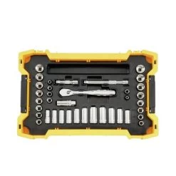 Dewalt DWMT45400 37-Piece 3/8 In. Drive Socket Set With Tough System 2.0 Shallow Tool Tray And Lid