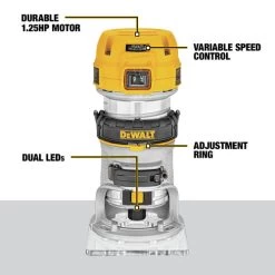 Dewalt DWP611 110V 7 Amp 1-1/4 HP Variable Speed Max Torque Corded Compact Router 26 Dewalt DWP611 110V 7 Amp 1-1/4 HP Variable Speed Max Torque Corded Compact Router -Tool Store dewndwp611 m
