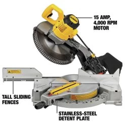 Dewalt DWS715 120V 15 Amp 12 In. Corded Single Bevel Compound Miter Saw -Tool Store dewndws715 n