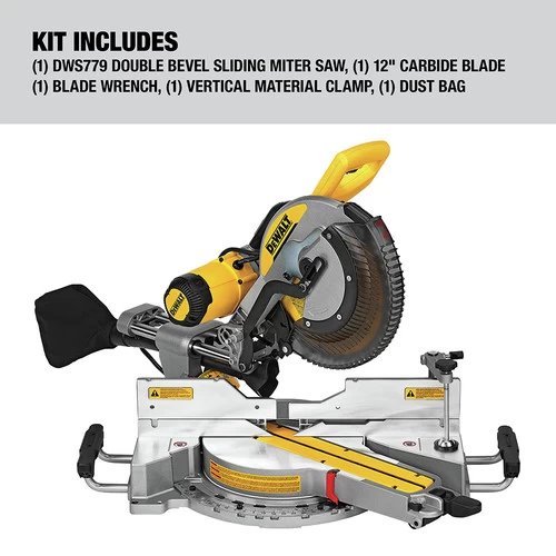 Dewalt DWS779 120V 15 Amp Brushed 12 In. Corded Double Bevel Sliding Compound Miter Saw 2 Dewalt DWS779 120V 15 Amp Brushed 12 In. Corded Double Bevel Sliding Compound Miter Saw - Image 2